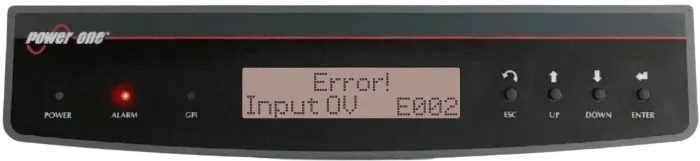 Aurora inverter error code display