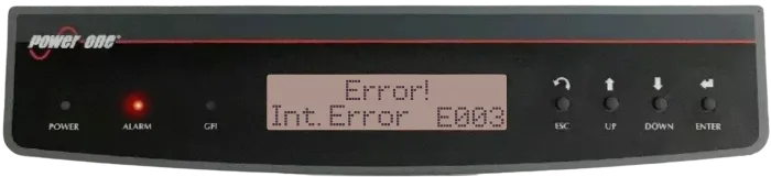 Aurora inverter error code display
