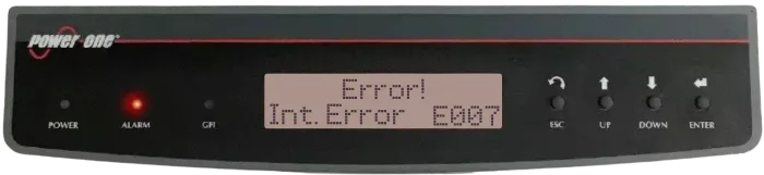 Aurora inverter error code display