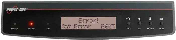 Aurora inverter error code display
