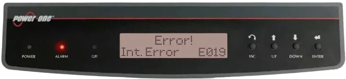 Aurora inverter error code display