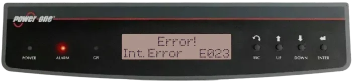 Aurora inverter error code display