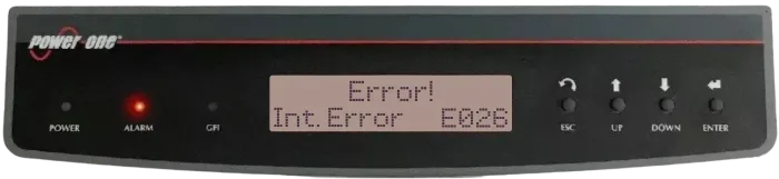 Aurora inverter error code display