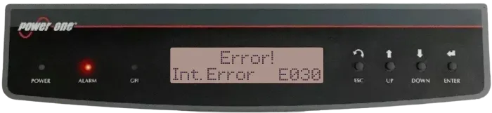 Aurora inverter error code display