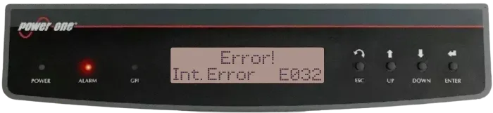Aurora inverter error code display