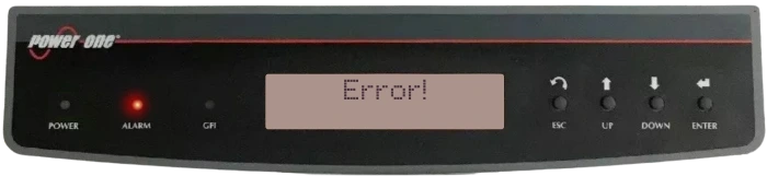 Aurora inverter error code display