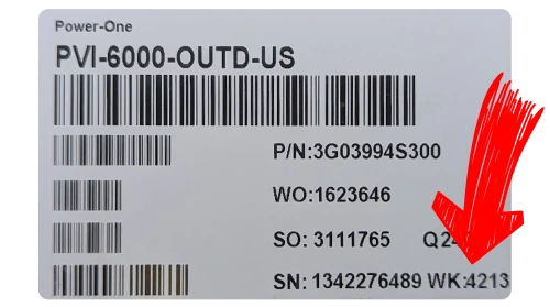 Aurora inverter label