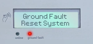 xantrex inverter error display Ground Fault reset system RED LED illuminated