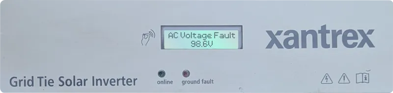 Xantrex inverter error code display