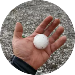 Solar that has been hit by large hail, may need to be replaced